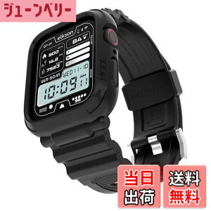 �y���������z[elkson] �A�b�v���E�H�b�` �o���h Apple Watch 45mm 44mm �o���p�[�P�[�X�t�� ���ȃ����Y�o���h Apple Watch SE2 iWatch Series 9 8 7 6 5 4�p, Quattro Pro Series �X�|�[�c�~���^���[�ی�P�[�X �v��