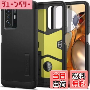 �y���������zSpigen Xiaomi 11T Pro �P�[�X Xiaomi 11T �P�[�X 3�w�\�� �X�^���h�t�� �ČRMIL�K�i�擾 �J�����ی� ���h�~ �Ռ��z�� ���C�����X�[�d�Ή� �^�t�E�A�[�}�[ ACS03863 (�u���b�N)