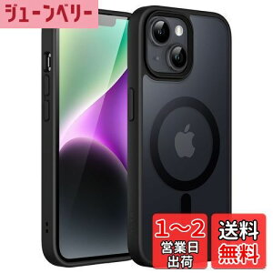 yzJETech iPhone 14 Plus 6.7C`p }Olbg P[X MagSafeɑΉ ̃}bgw ^ ϏՌ Jo[ (ubN)