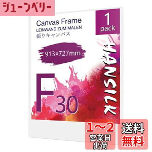 【送料無料】HANSILK キャンバス 張りキャンバス キャンバスボード F30 913mmx727mm 【1枚】油絵 画材 画布 油絵の具 ギャラリー用 油彩・アクリル兼用 化繊綿製 オイル漏れ防止 厚手 中目 子供 初
