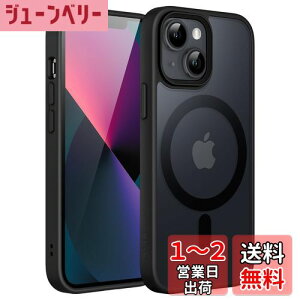 yzJETech iPhone 13 mini 5.4C`p }Olbg P[X MagSafeɑΉ ̃}bgw ^ ϏՌ Jo[ (ubN)