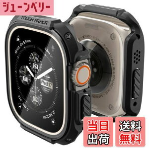 �y���������zSpigen Apple Watch 49mm �P�[�X �y Apple Watch Ultra2 / Ultra �Ή� �z �K���X ��̌^ �ČRMIL�K�i�擾 ��ʕی� �ϏՌ� ���� �Ռ� �z�� ���菝 �h�~ �ی�J�o�[ �^�t�E�A�[�}�[ ACS05457 (�u���b
