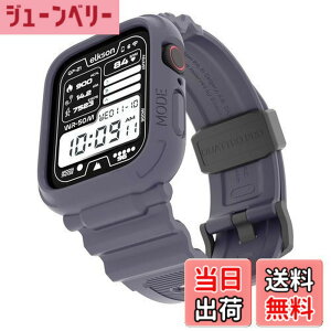 �y���������zelkson �A�b�v���E�H�b�` �o���h Apple Watch 45mm 44mm �o���p�[�P�[�X�t�� ���ȃ����Y�o���h Apple Watch SE iWatch Series 9 8 7 6 5 4�p, Quattro Pro Series �X�|�[�c�~���^���[�ی�P�[�X �v���e