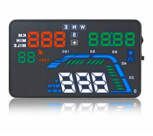 【送料無料】ニコマク NikoMaku HUD ヘッドアップディスプレイ GPS 【カラー 大画面 Q7 日本語説明書】 5.5インチ 車載スピードメーター 時速をフロントガラスに 過速度警告搭載 反射フィルム付