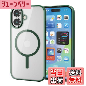 �y���������z�G���R�� iPhone 16 �P�[�X �N���A �}�O�l�b�g MAGKEEP �n�C�u���b�h �t���[���t�� ���C�����X�[�d�Ή� 4�p�G�A�[�N�b�V���� �f�B�[�v�O���[�� PM-A24AMAG03GN �F�F�f�B�[�v�O���[��