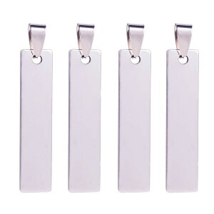 【送料無料】BENECREAT 20枚ステンレス札 201ステンレス 空白ペンダント ネームタグ トラベルバッグタグ 穴付きチャーム DIYブランクステンレス札 迷子札首輪用 IDタグ 刻印 名入れ DIY工芸品札