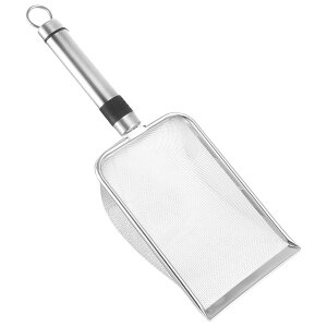 【送料無料】LEDMOMO 猫砂スコップ ステンレス鋼 猫砂スクープ ふるい分けスクーパー ゴミスクープホルダー ビーチメッシュシャベル 猫すくい うんちふるいショベル メッシュ スコップ 砂 ス