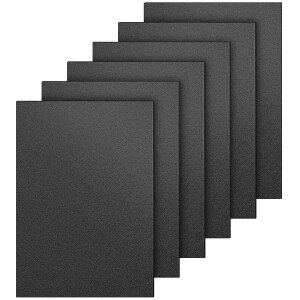 【送料無料】DERENYI プラスチック板 黒 abs板 6枚入り 長さ400mm×幅300mm×厚さ1.5mm | 塩ビ板 片面つや消し プラ板 模型製作 DIY 補強材 保護材 艶消し(ブラック)