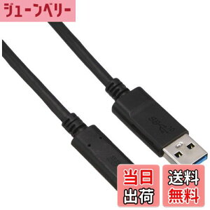 �y���������z�G���R�� USB�P�[�u�� Type C (USB A to USB C) 1.0m USB3.1�F�ؕi 3A�o�� �ő�10Gbps �u���b�N USB3-AC10NBK