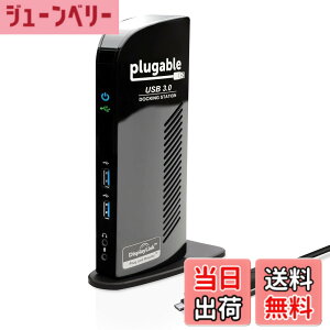 �y���������zPlugable USB3.0 / USB-C �p�h�b�L���O�X�e�[�V���� �c�u�� Windows ����� Mac �p - �f���A�����j�^�[ HDMI DVI VGA �|�[�g �M�K�r�b�g �C�[�T�l�b�g USB3.0 �|�[�gx2 USB 2.0 �|�[�gx4 �������o��