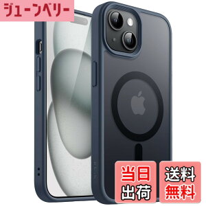 �y���������zJETech iPhone 15 Plus 6.7�C���`�p �}�O�l�b�g �P�[�X MagSafe�ɑΉ� �������̃}�b�g�w�� ���^ �ϏՌ� �J�o�[ (�X�g�[���u���[)