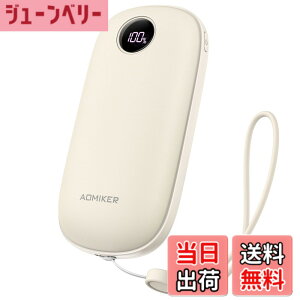 �y���������z�y���ʔ��M�z �[�d���J�C�� LED�f�W�^�� ���x�\�� Aomiker : 3�b�}�����M 3�K�i ���x���� �d�C ������ 5V/2A usb-c �[�d 4000mAh �d�q ���F �J��Ԃ����p �[�d�� �z�b�J�C�� ���� �A�� ��
