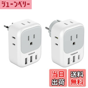 �y���������zTESSAN �ϊ��v���O C�^�C�v SE�^�C�v �C�O���s�p 4��AC������ 3USB�|�[�g�t�� �؍�/�C�^���A/�X�y�C��/�h�C�c ���[���b�p�Ȃǂ̍��ɑΉ�