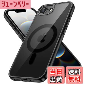 �y���������zJETech iPhone 16e 6.1�C���`2025�p �}�O�l�b�g �P�[�X MagSafe�Ή� �Ռ��z�� �o���p�[�J�o�[ �����h�~ �N���A�o�b�N (�u���b�N)