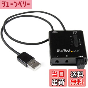 �y���������zStarTech.com USB - DAC�w�b�h�z���A���v S/PDIF�Ή� 96kHz/24bit 2x 3.5mm�~�j�W���b�N 1x 3.5mm�g�X�����N�ی^�R�l�N�^ ICUSBAUDIO2D