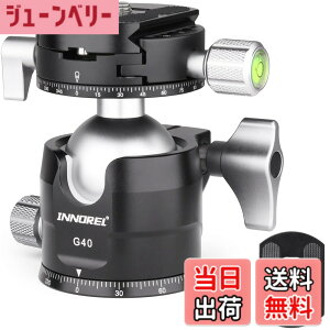 �y���������zINNOREL ���R�_�� �{�[���_�� ��d�S �ω׏d�ő�20kg �{�[���w�b�h ���a 40mm CNC �A���~���� �O�r ��r ��჌�t �B�e DSLR �r�f�I�J�����p 360�x��] �_�u���p�m���} �����_�� 3/8�l�W