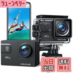 �y���������zWOLFANG �A�N�V�����J���� 4K 24MP�����J���� WiFi�@�\ �ϗh�� ���[40���[�g�� HDMI�o�� 1350mAh��e�ʃo�b�e���[2���� 170°�L�p�����Y �����R�� �w�b�h�Z�b�g�J���� �O���}�C�N �L�x��
