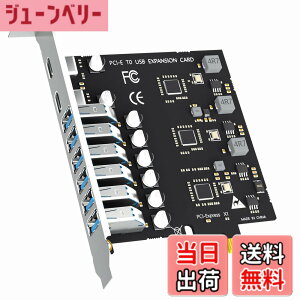 �y���������zGLOTRENDS U6A2C 8�|�[�g PCIe USB �g���J�[�h, 6 Type-A & 2 Type-C �|�[�g USB3.2 Gen1 (USB3.0), Windows/Linux �Ή��iMac OS ��Ή�)