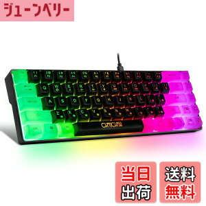 �y���������zCHONCHOW �Q�[�~���O�L�[�{�[�h ���^ 68�L�[60%���^�f�U�C�� ���� PS4/PS5�Ή� ����L�[�{�[�h RGB�o�b�N���C�g �e���L�[���X �L�[�{�[�h �p��z�� USB�L�� Windows 10/8/7/xp/VISTA PC/�m�[�g