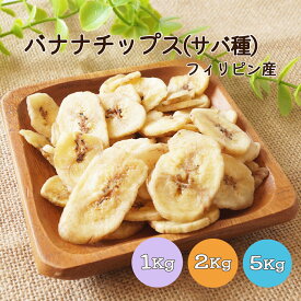 バナナチップス サバ種 1kg 2kg(1kg×2袋) 5kg(1kg×5袋) フィリピン産 ※健康 美容 チップス おやつ おつまみ 間食 朝食 製菓 製パン 業務用 大容量
