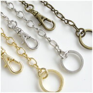 バッグチャーム お洒落なチェーンD 10本 Craft Tamagoオリジナル 鎖 chain 鞄 かばん 全長13cm 14cm アク…