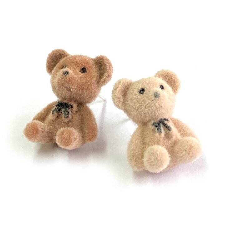 楽天市場 1ペア ピアス テディベア くまのぬいぐるみ クマ ヌイグルミ 資材 素材 アクセサリー パーツ 材料 ハンドメイド 卸 問屋 手芸 Craft Tamago クラフトタマゴ