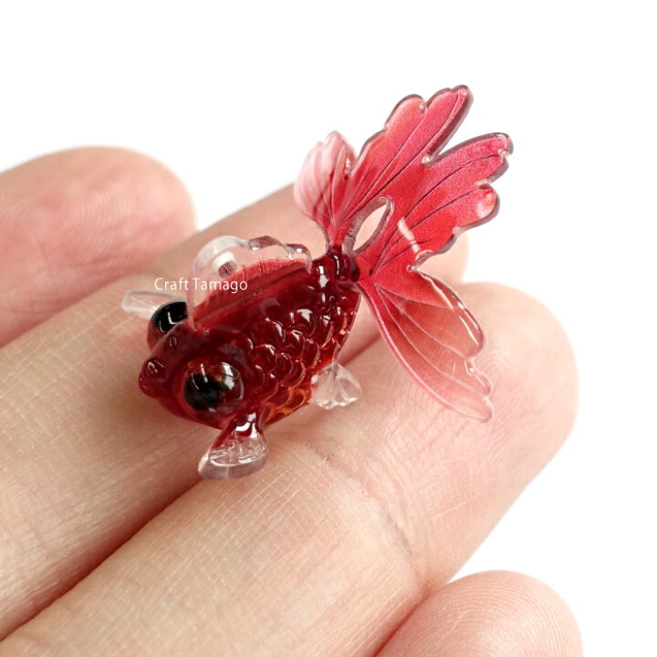 市場 チャーム 魚 金魚 ミニ 6mm ストーンチャーム 小さい