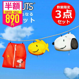 残り僅か【アフターSALE】閉店祭♪80%OFF！4990円→1000円ポッキリ！スヌーピー ポーチにもなる洗濯ネット 3点セット かわいい 大人 向け グッズ ポーチ ネット 靴下 パンツ タオル セット マスク ランドリー 洗濯 オシャレ 大 小 下着 ランドリー 洗濯 オシャレ ブラ