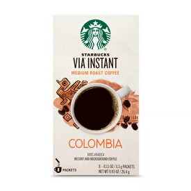 スターバックス VIA コロンビア ミディアムロースト インスタント コーヒー 8個入り Starbucks アメリカ