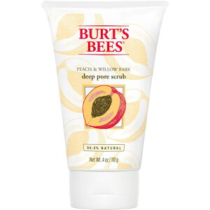 �o�[�c�r�[�Y �X�N���u �s�[�` & �E�B���[�o�[�N �f�B�[�v�|�A�X�N���u 110g Burt's Bees Peach and Willow Bark Deep Pore Scrub 4 oz �A�����J