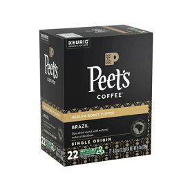 【送料無料】 キューリグ K-CUP(Kカップ) ピーツコーヒー ブラジル シングルオリジン ミディアムロースト コーヒー 22個入 Peet's アメリカ