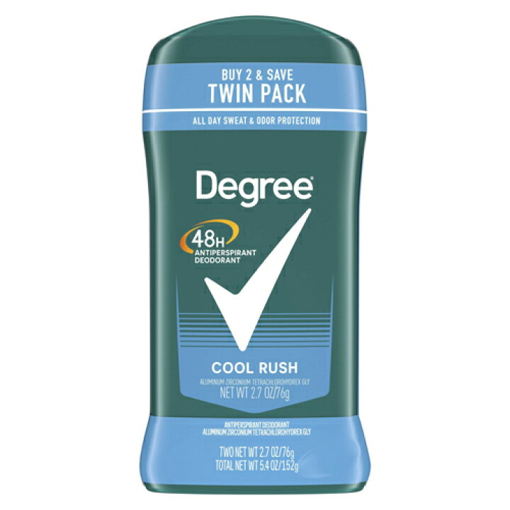 楽天市場 ディグリー Degree メンズ クールラッシュ 制汗剤 デオドラント 76g X 2個 ツインパック 海外 デオドラント Asahical Llc