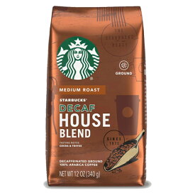 【送料無料】スターバックス Starbucks カフェインレス ハウスブレンド ミディアムロースト グラウンドコーヒー（挽き豆） 340g ディカフェ コーヒー コーヒー豆