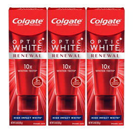 【送料無料】【大容量・最新版】コルゲート Colgate オプティックホワイト 歯磨き粉 ハイインパクト ホワイト 116g 【お得な 3本セット】 Optic White High Impact White