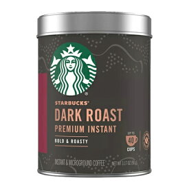 【送料無料】スターバックス Starbucks ダークロースト プレミアム インスタントコーヒー 90g 最大40杯分 アメリカ