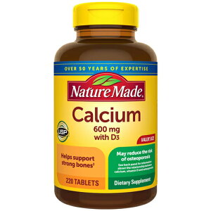 �y���������z�l�C�`���[���C�h Nature Made �J���V�E�� 600mg �{ �r�^�~�� D3 �^�u���b�g 220�� �A�����J �C�O
