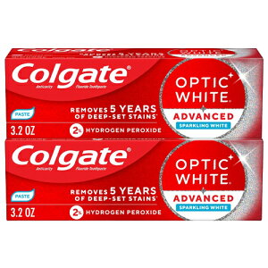 �y���������z�R���Q�[�g Colgate �I�v�e�B�b�N�z���C�g �X�p�[�N�����O�z���C�g �������� 90g x 2�Z�b�g�y�c�C���p�b�N�z Optic White Whitening Toothpaste Sparkling White �A�����J �C�O