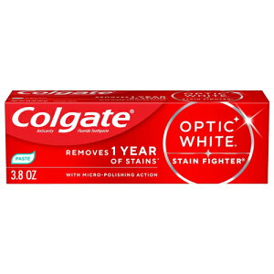�R���Q�[�g Colgate �I�v�e�B�b�N�z���C�g �X�e�C���t�@�C�^�[ �������� �N���[���~���g 107g �A�����J �C�O Colgate Optic White Stain Fighter Teeth Whitening Toothpaste Clean Mint