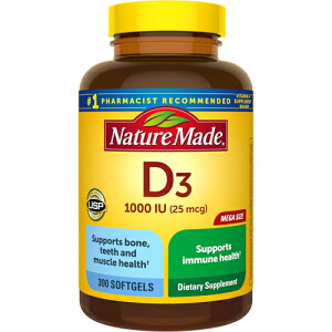 �y���������z�l�C�`���[���C�h Nature Made �r�^�~��D3 1000IU �\�t�g�W�F�� 300���i��300�����j 25mcg Vitamin D �T�v�������g ���E���E�ؓ��T�|�[�g USP�F�� �A�����J �C�O