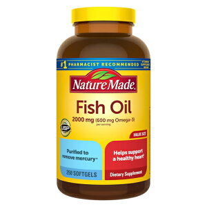 �y���������z�l�C�`���[���C�h Nature Made �t�B�b�V���I�C�� 2000mg �I���K3 600mg �\�t�g�W�F�� 250���i1��2���E125�����j �A�����J �C�O