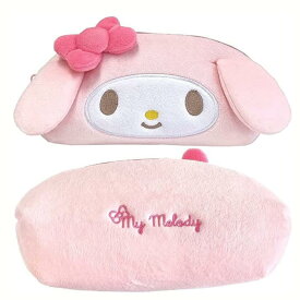 サンリオ　ぬいぐるみフェイスペンポーチ　シナモロール　マイメロディ　クロミ　ペンケース　コスメポーチ　マルチポーチ