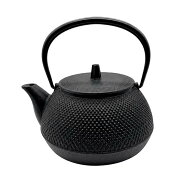 南部鉄器 岩鋳 Iwachu 鉄瓶兼用急須 5型新アラレ 直火・IH対応 12822 黒焼付 0.65L 日本製