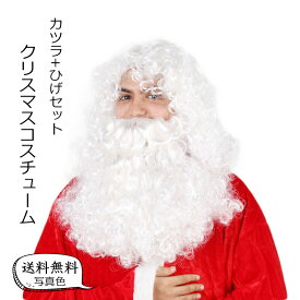 即納 クリスマスコスチューム 0−2日発送 カツラ+ひげセット 送料無料 かつら サンタクローコス サンタコス コスプレ サンタクロース コスチューム イベント 仮装 衣装 おしゃれ