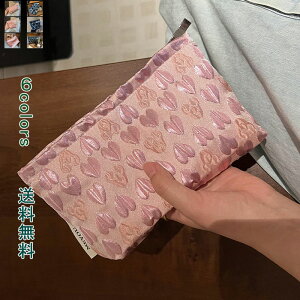 化粧ポーチ ハート メイクポーチ コスメポーチ 携帯ポーチ スマホポーチ お財布 ポーチ 小物入れ トラベル 旅行 おしゃれ 可愛い コンパクト 機能的 マチあり メイク コスメ 整理 整理整頓