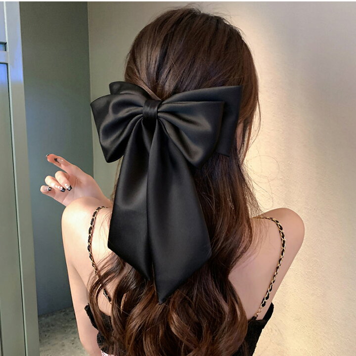 楽天市場】バレッタ リボン 大きめ ヘアクリップ ヘアアレンジ ヘア 