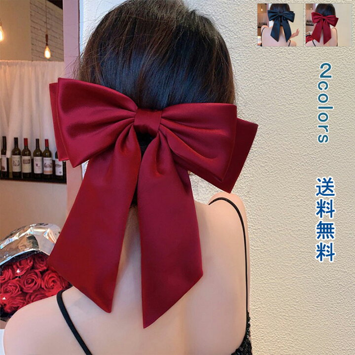 楽天市場】バレッタ リボン 大きめ ヘアクリップ ヘアアレンジ ヘア 