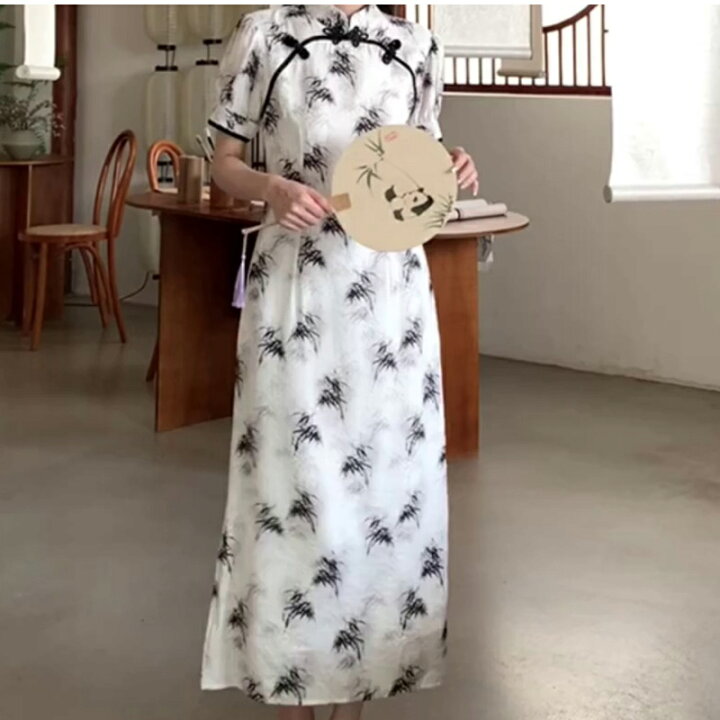 楽天市場】チャイナドレス 稽古 結婚式 披露宴 チーパオ チャイナ服  