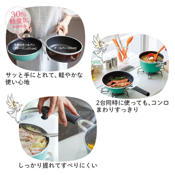 楽天市場】＼ポイント10倍／ コンパクト レトロ 3点セット フライパン 