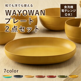 プレート2個セット WAYOWAN [オーバルプレート 皿 お皿 耐熱皿 樹脂 食器 セット 割れない 食洗機対応 電子レンジ対応 モダン 和風 洋風 北欧 カレー パスタ おしゃれ 可愛い 新生活 日本製 送料無料 アサヒ興洋]