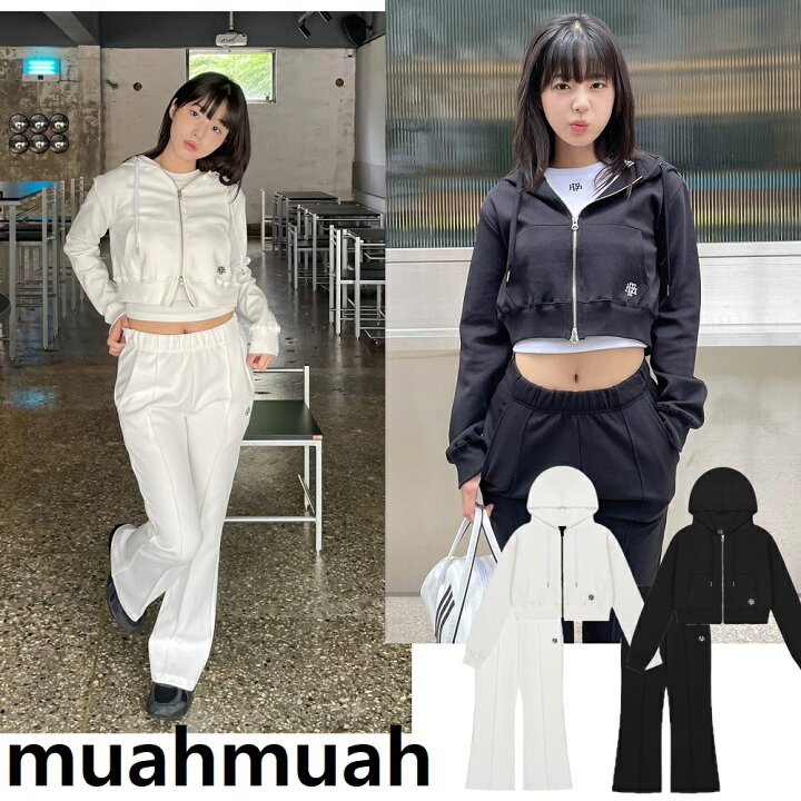 楽天市場】muahmuah【セット】スリムフィット フードジップアップ 